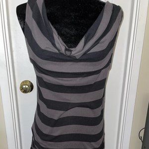 Express Striped Cowl Neck Tank
